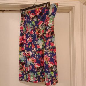NWT - Lovely Blue Floral Nicole Miller Skirt, Women's Large